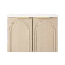 Arco 750mm Wall Hung Single Vanity with Solid Surface Countertop